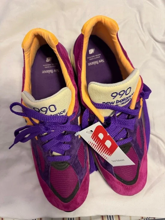 Mens 12 New Balance 990 py3 Teddy Santis Purple & yellow Running Sneakers NWT - Picture 2 of 7